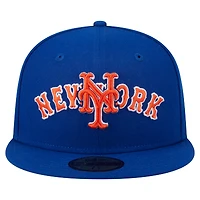 Men's New Era Royal York Mets Overlap 59FIFTY Fitted Hat