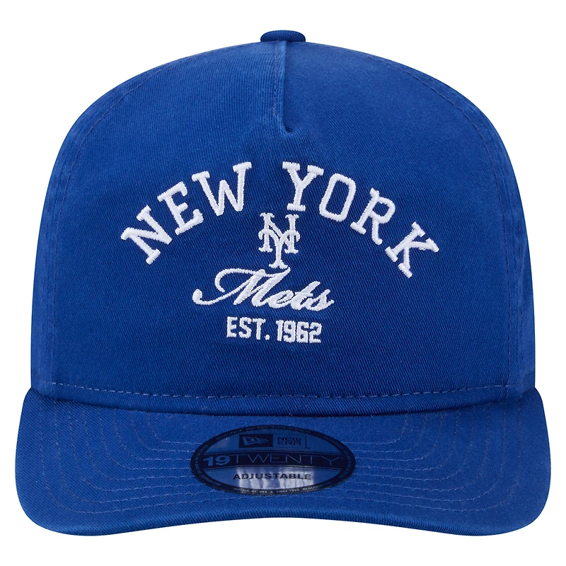 Men's New Era Royal New York Mets Stacked 19TWENTY Adjustable Hat