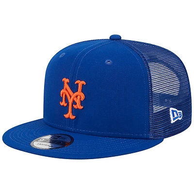 Casquette New Era Royal New York Mets Team Color Trucker 9FIFTY Snapback pour homme