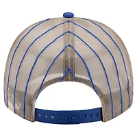 Casquette de camionneur ajustable New Era Royal New York Mets Vintage Arched Foam Front 9FIFTY A-Frame pour homme