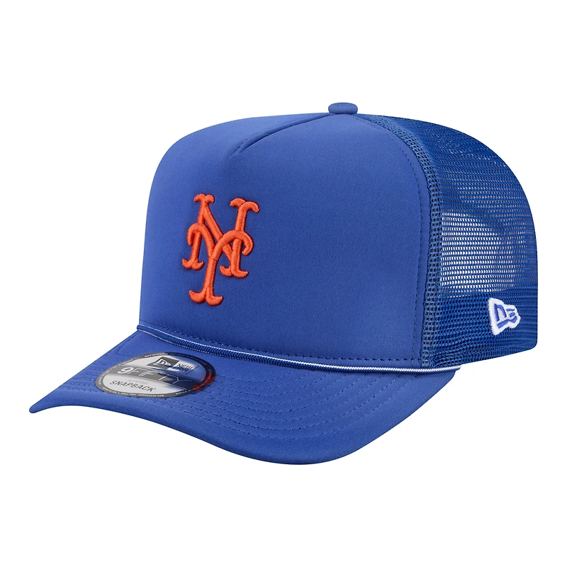Casquette trucker New Era Royal New York Mets Worn A-Frame 9FIFTY pour homme
