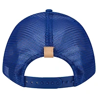 Men's New Era Stone/Royal New York Mets Text A-Frame Trucker 9FORTY Hat