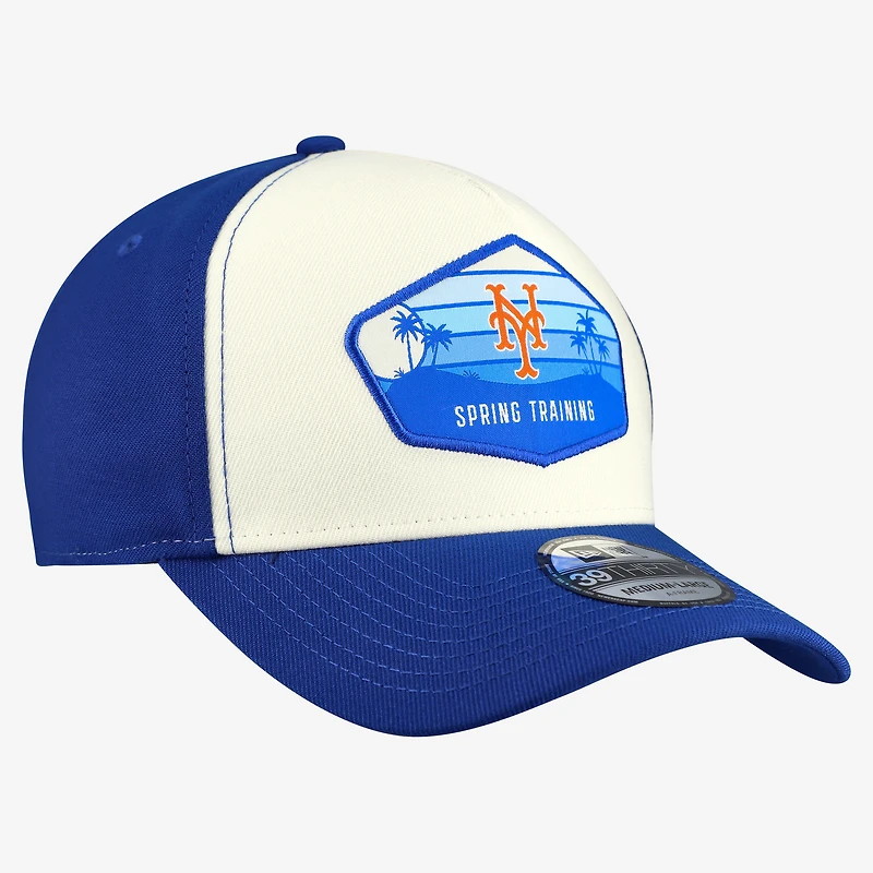 Men's New Era Stone York Mets 2026 Spring Training Fan Pack Gradient 39THIRTY Flex Hat