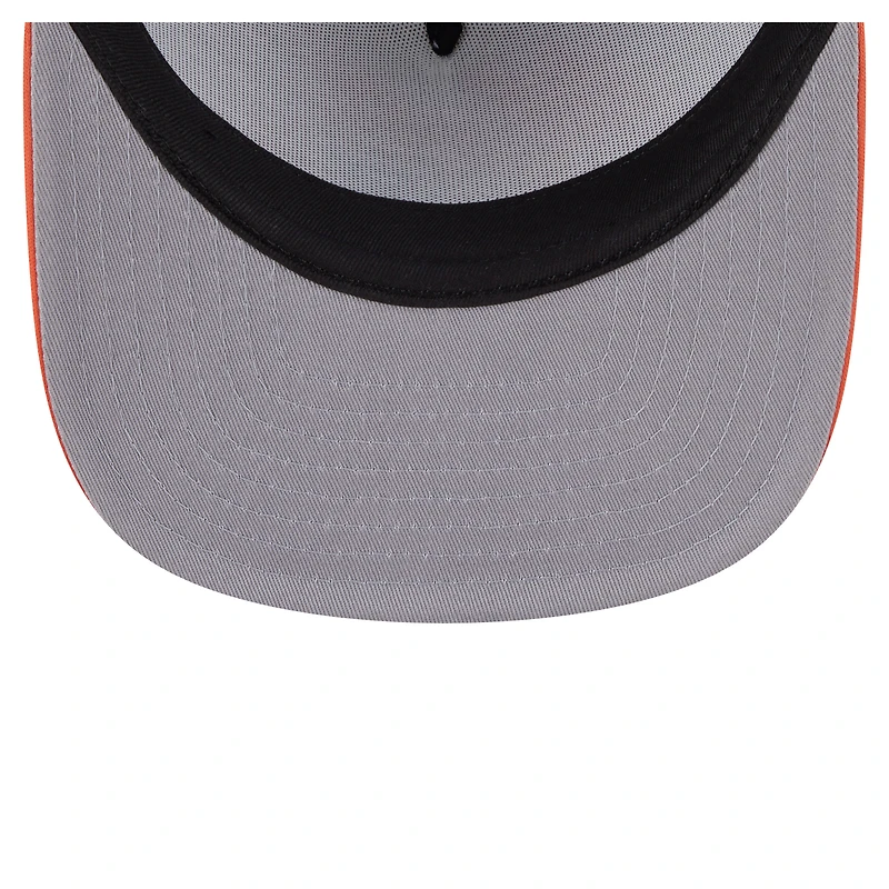 Men's New Era White/Orange New York Mets Retro Script Trucker 9FIFTY Snapback Hat