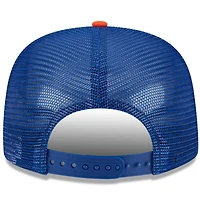 Men's New Era White/Orange New York Mets Team Foam Front A-Frame Trucker 9FIFTY Snapback Hat