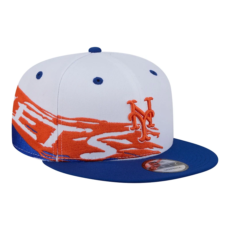 Casquette snapback New Era 9FIFTY blanche/bleu roi des Mets de New York pour homme