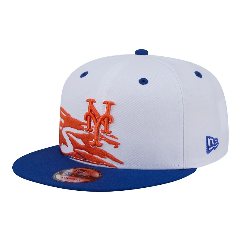 Casquette snapback New Era 9FIFTY blanche/bleu roi des Mets de New York pour homme