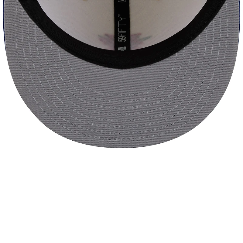 Men's New Era White/Royal York Mets Blossom 59FIFTY Fitted Hat