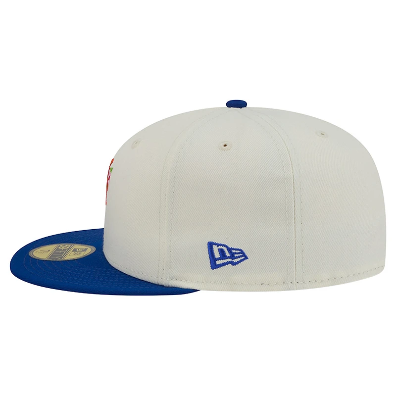 Men's New Era White/Royal York Mets Blossom 59FIFTY Fitted Hat