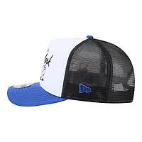 Men's New Era  White/Royal New York Mets Foodie A-Frame 9FIFTY Trucker Snapback Hat