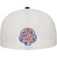 Men's New Era White/Royal York Mets Major Sidepatch 59FIFTY Fitted Hat