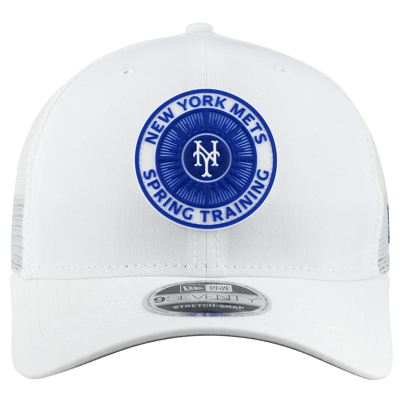 Men's New Era  White New York Mets 2026 Spring Training Fan Pack 9SEVENTY Adjustable Trucker Hat