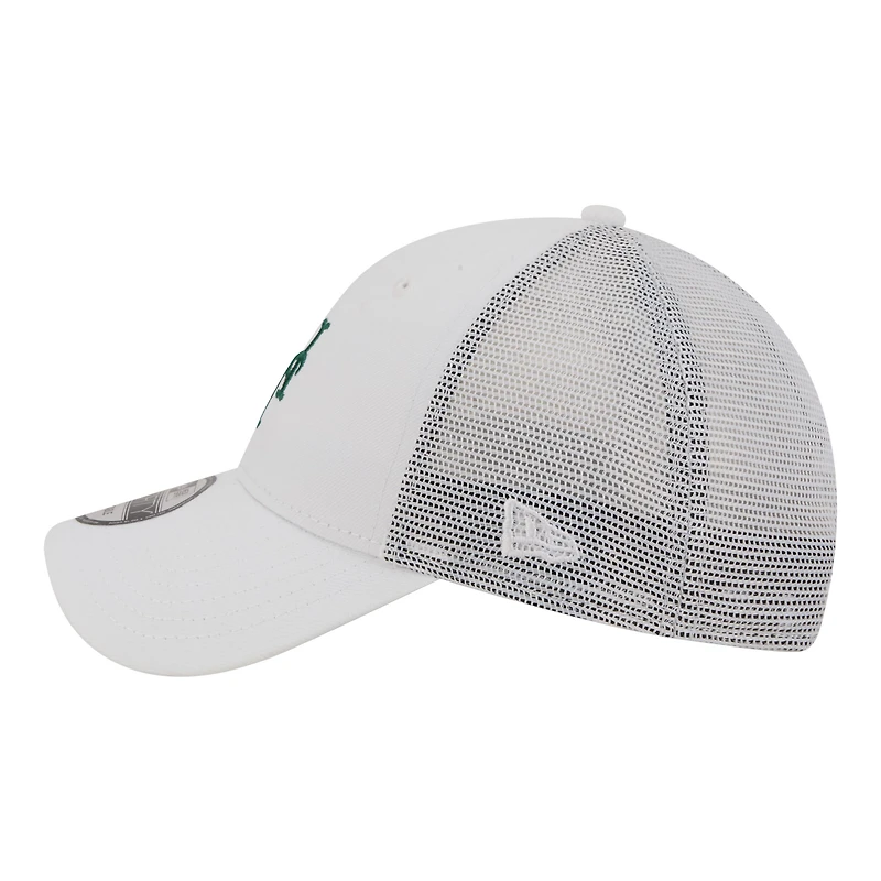 Casquette trucker ajustable New Era 9FORTY blanche à motif drapeau des Mets de New York pour homme
