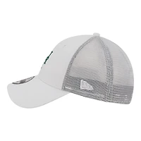 Casquette trucker ajustable New Era 9FORTY blanche à motif drapeau des Mets de New York pour homme