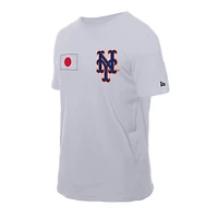 T-shirt New Era blanc pour homme avec drapeau japonais des Mets de York