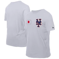 T-shirt New Era blanc pour homme avec drapeau japonais des Mets de York
