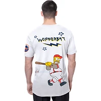 Men's New Era White York Mets MLB x Simpsons Homer Wunderbat SS Tee