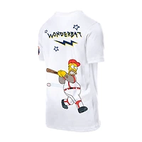 Men's New Era White York Mets MLB x Simpsons Homer Wunderbat SS Tee