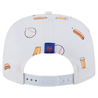 Men's New Era White New York Mets Team Cheer Rope 19TWENTY Adjustable Hat