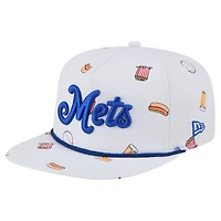 Men's New Era White New York Mets Team Cheer Rope 19TWENTY Adjustable Hat