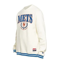 Men's New Era White York Mets Throwback Sweatshirt