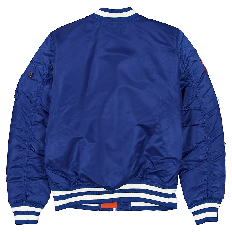 Blouson aviateur entièrement zippé Royal New York Mets Era x Alpha Industries pour homme