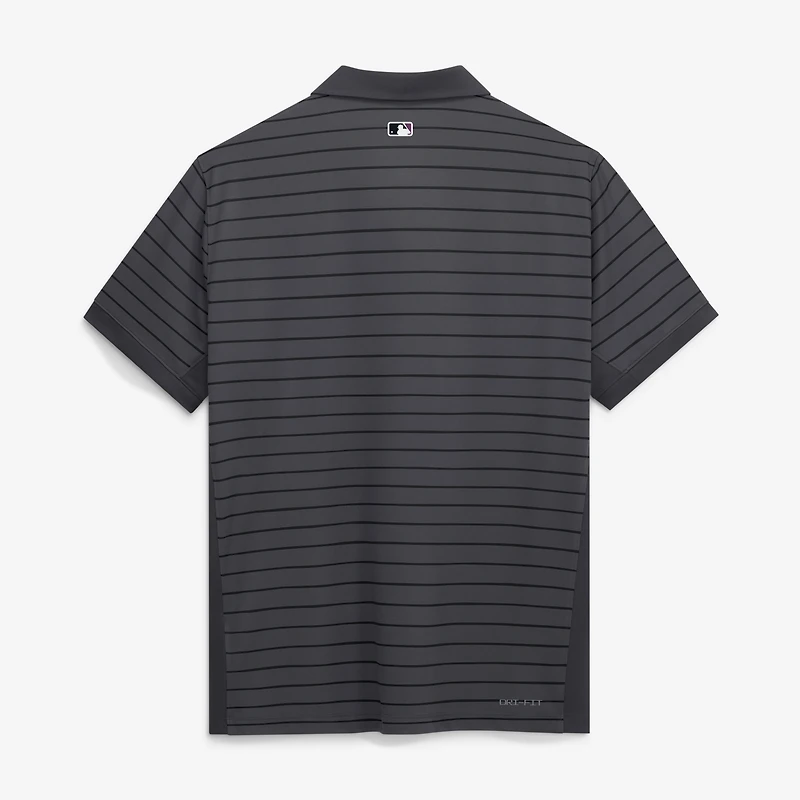 Polo Nike Authentic Collection City Connect rayé Victory Dri-FIT pour homme, anthracite/noir, New York Mets