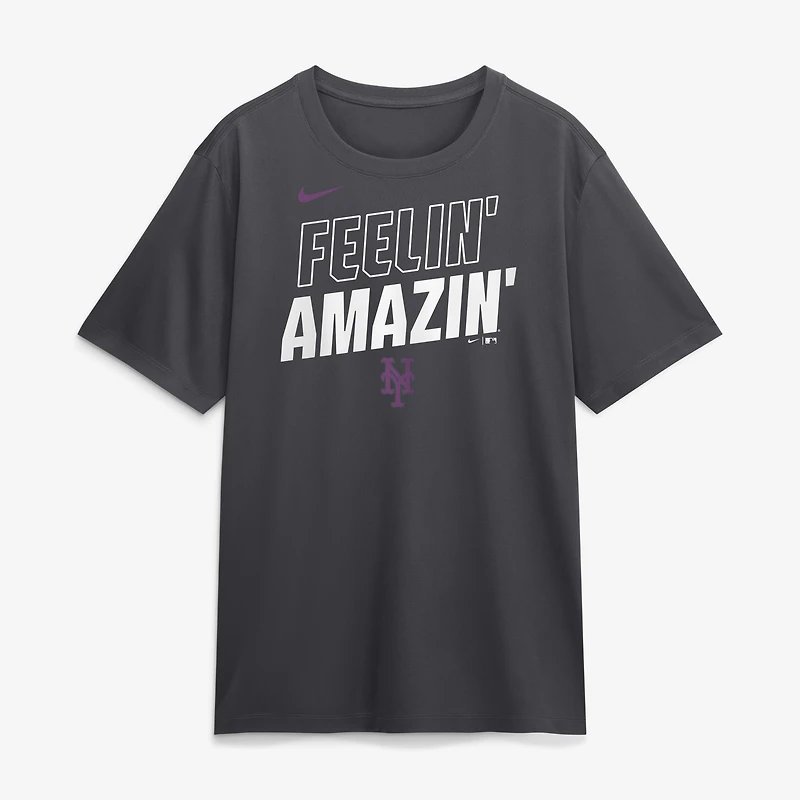 Men's Nike Anthracite New York Mets 2026 City Connect Team Phrase Script Dri-FIT T-Shirt