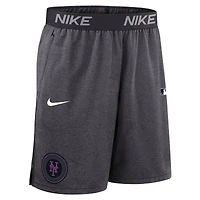 Short Nike anthracite New York Mets Authentic Collection City Connect Performance Knit pour homme