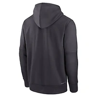 Men's Nike  Anthracite New York Mets Authentic Collection City Connect Therma Pullover Hoodie