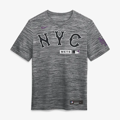 Men's Nike Anthracite New York Mets Authentic Collection City Connect Velocity Dri-FIT T-Shirt