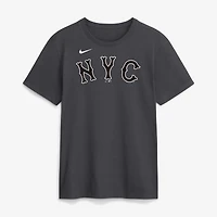T-shirt Nike City Connect à grand logo anthracite pour homme, New York Mets
