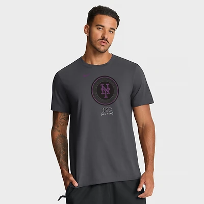 T-shirt Nike anthracite pour homme New York Mets City Connect Wordmark