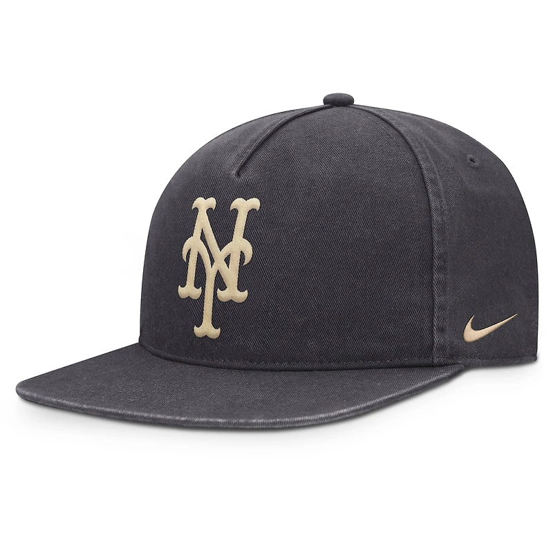 Casquette ajustable Nike Anthracite New York Mets Monotone Pro pour homme