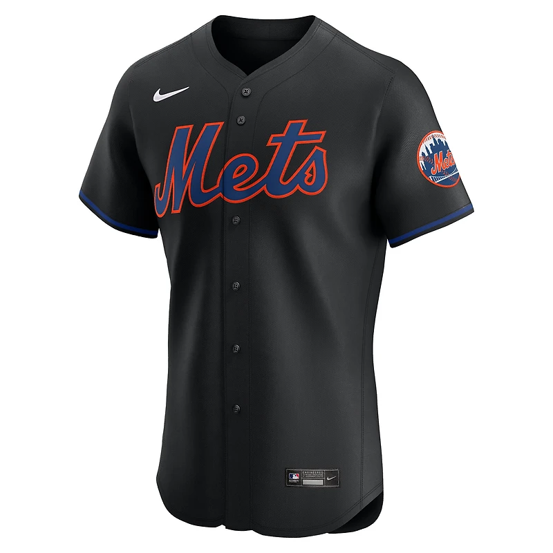Men's Nike Black New York Mets Alternate  Elite Jersey