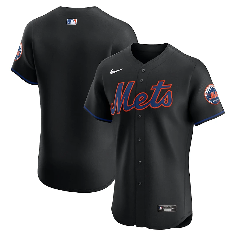 Men's Nike Black New York Mets Alternate  Elite Jersey