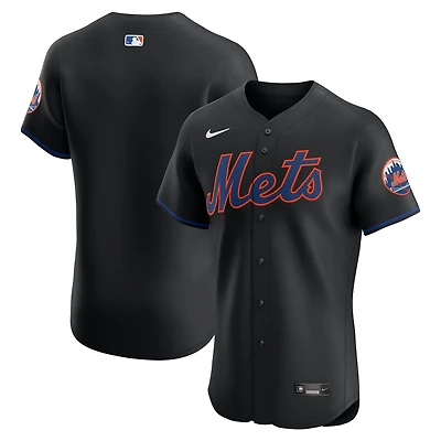 Men's Nike Black New York Mets Alternate  Elite Jersey