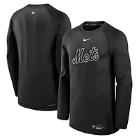 Men's Nike Royal New York Mets Authentic Collection Game Time Raglan Dri-FIT Long Sleeve T-Shirt