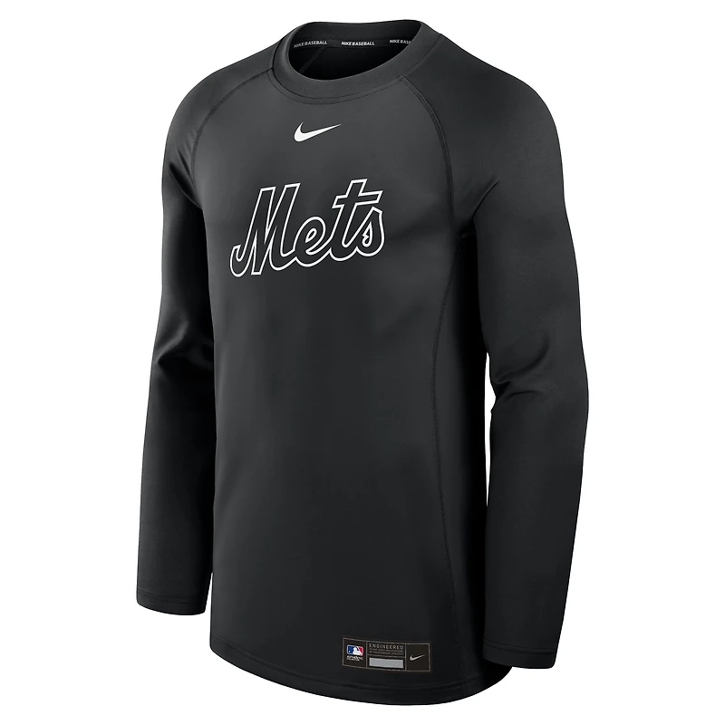 Men's Nike Royal New York Mets Authentic Collection Game Time Raglan Dri-FIT Long Sleeve T-Shirt