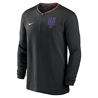 Men's Nike Black New York Mets Authentic Collection Performance Half-Zip Top