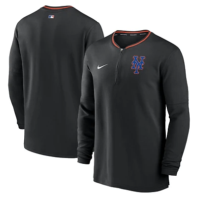 Men's Nike Black New York Mets Authentic Collection Performance Half-Zip Top