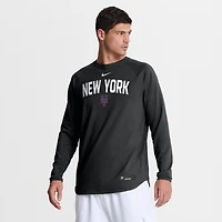 Men's Nike Black New York Mets Authentic Collection Raglan Dri-FIT Sweatshirt