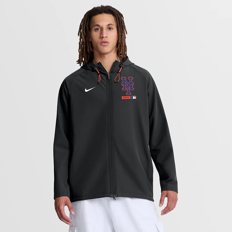 Veste à capuche zippée intégrale Nike Royal New York Mets Authentic Collection pour homme