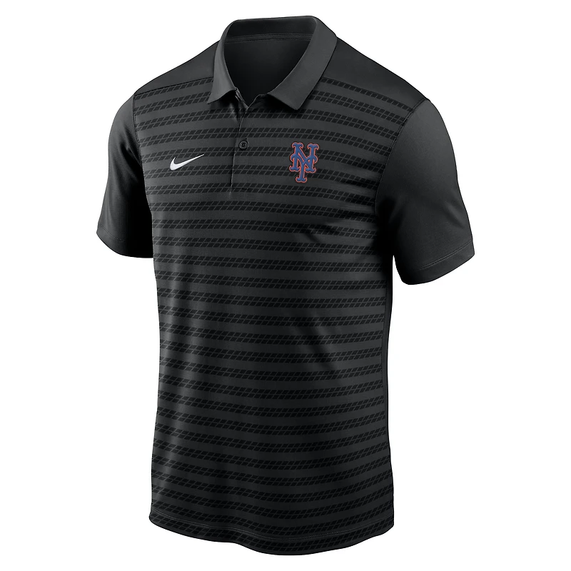 Polo Nike Authentic Collection Victory Dri-FIT noir pour homme, New York Mets