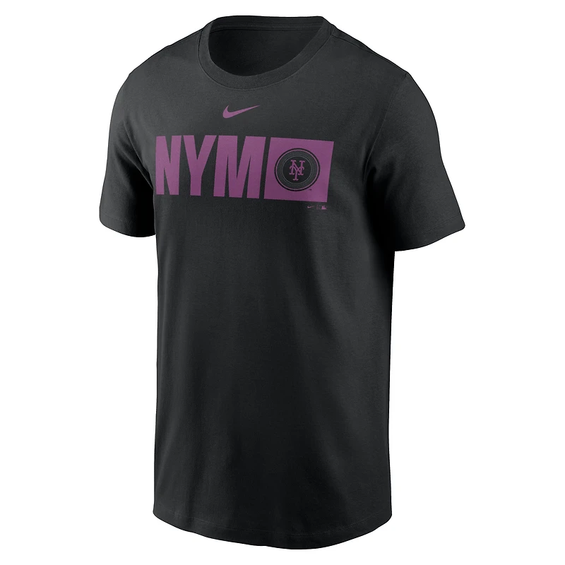 T-shirt Nike noir City Connect Tricode pour homme des Mets de New York