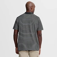 Polo rayé Nike noir New York Mets Cooperstown Collection Dri-FIT Victory pour homme