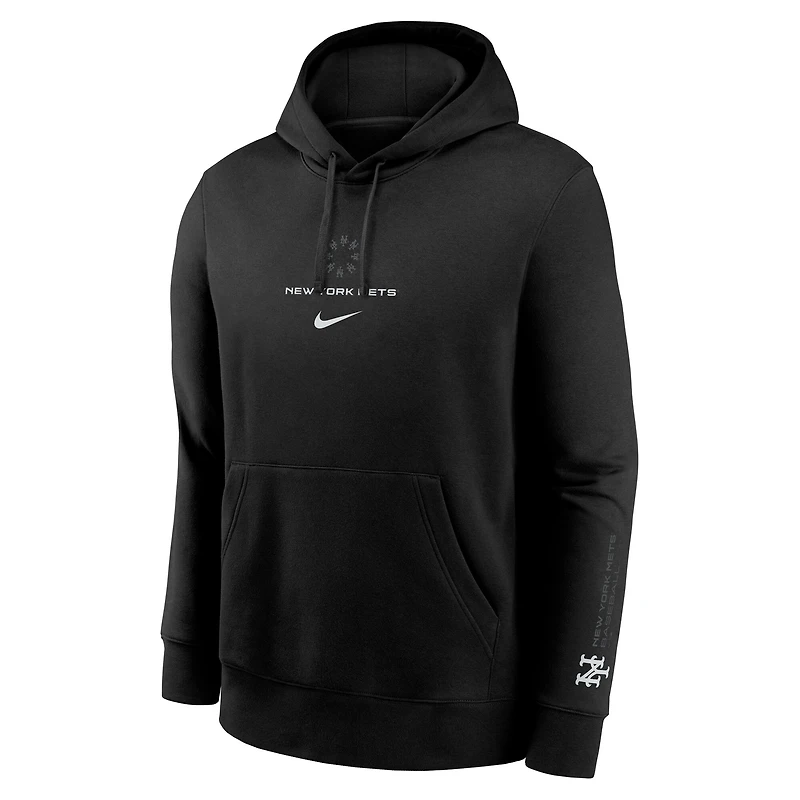 Sweat à capuche en molleton Nike noir New York Mets Fashion Club pour homme