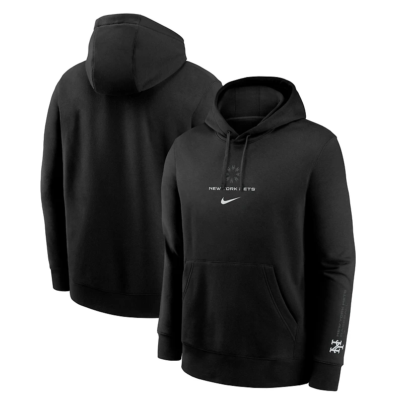 Sweat à capuche en molleton Nike noir New York Mets Fashion Club pour homme