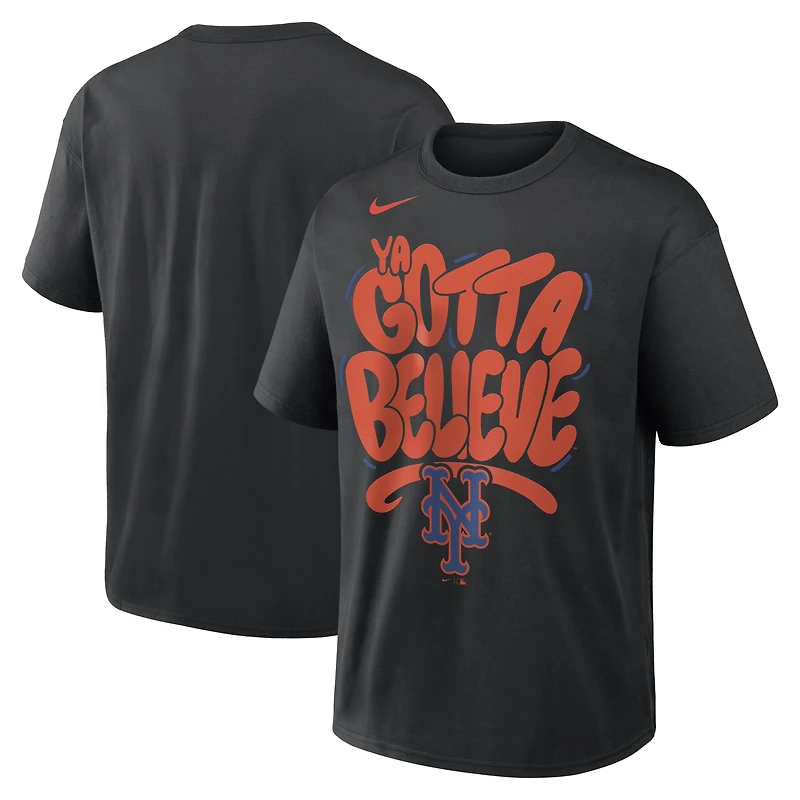 T-shirt Nike Max90 noir pour homme, motif graffiti New York Mets Local