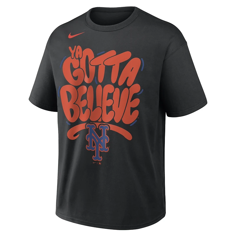 T-shirt Nike Max90 noir pour homme, motif graffiti New York Mets Local